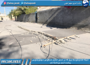 شبكه فشارمتوسط برق كه در مسير منازل مسكونى سهموجنوبى ردشده است برداشته شد